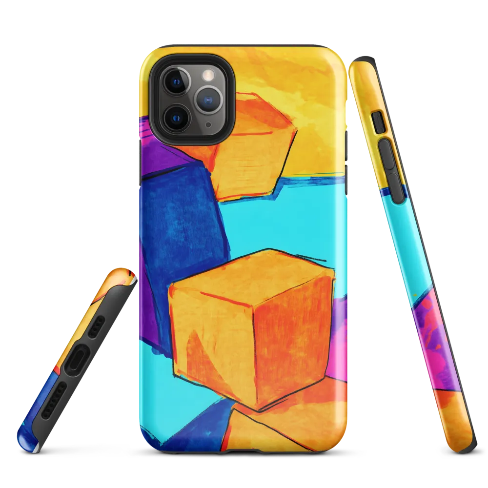 Playful Cubes in Vibrant Harmony | Phone Case |  11 Pro Max | Tough Case | Glossy