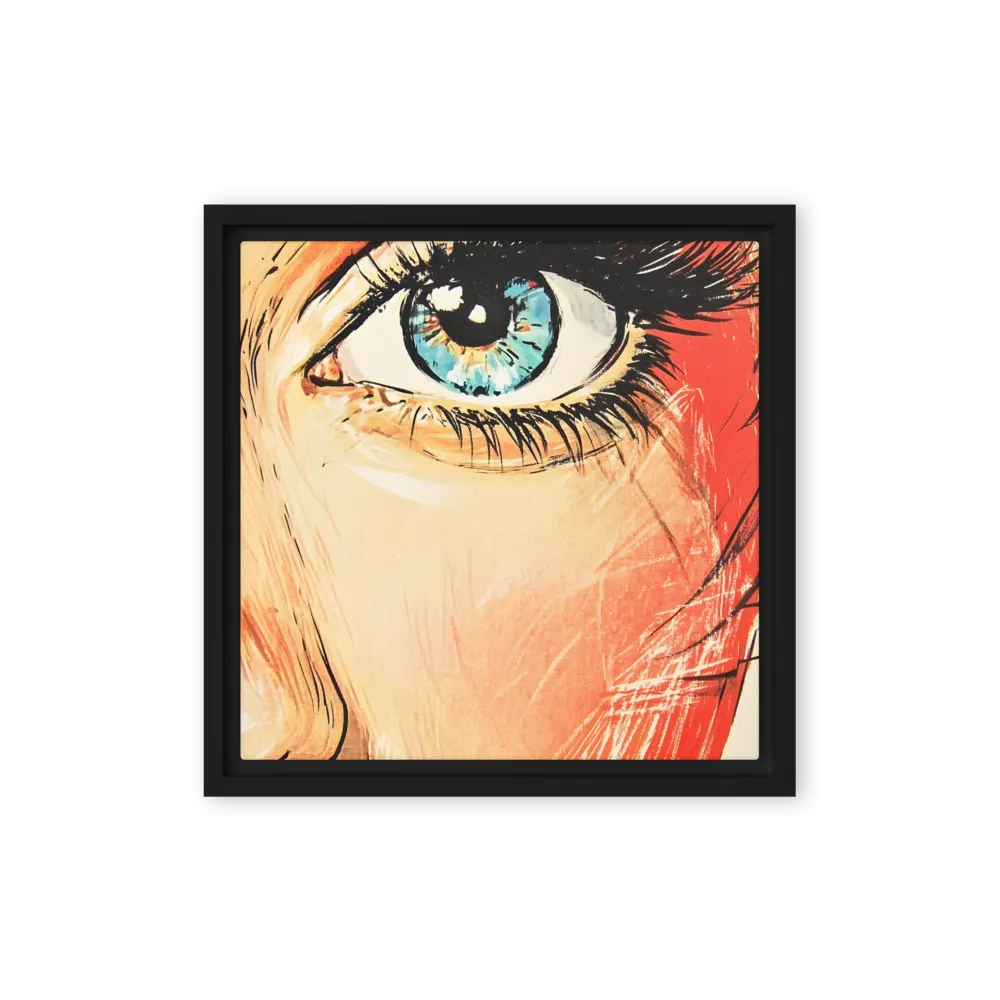 Gaze of Emotion | Canvas with Black Frame | 12″×12″