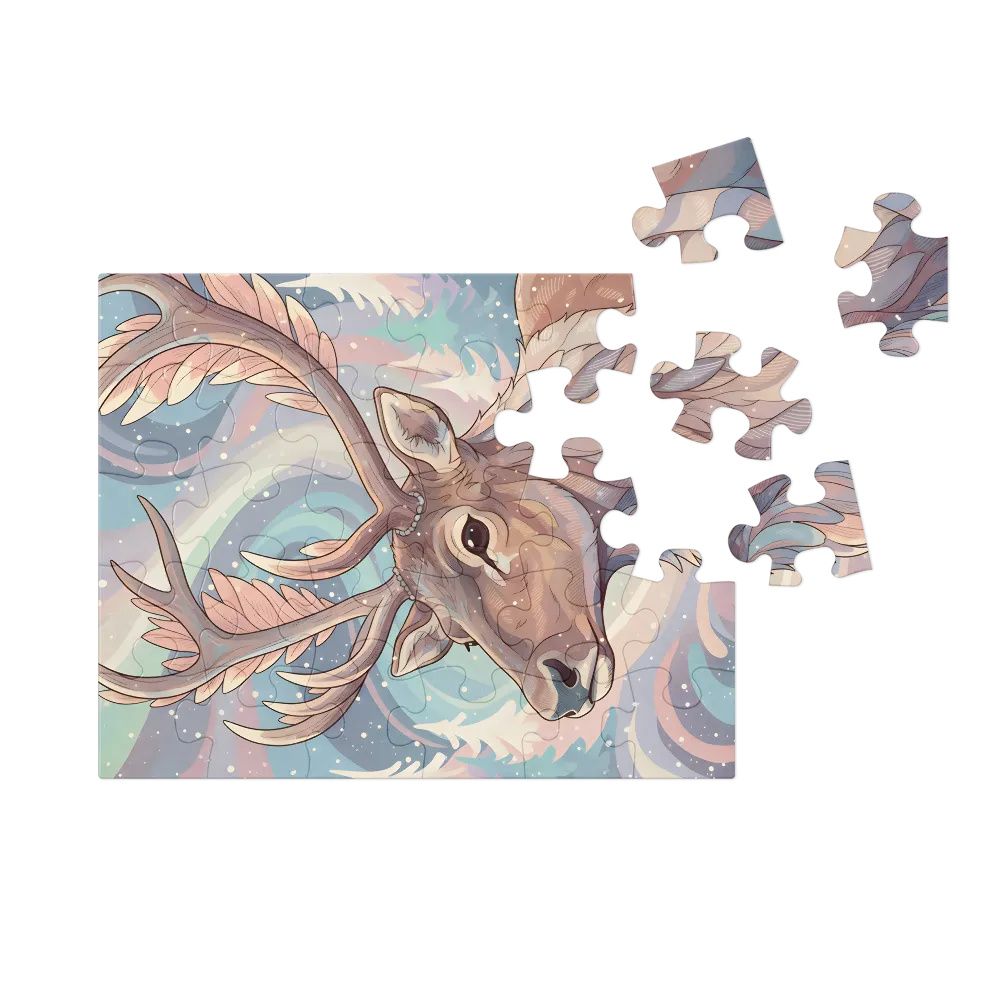 Aurora Stag 
 Jigsaw Puzzle in Tin Box