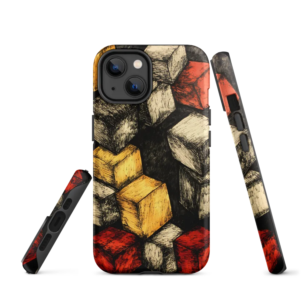 Dynamic Cubes: An Exploration in Color and Form | Phone Case |  14 | Tough Case | Matte