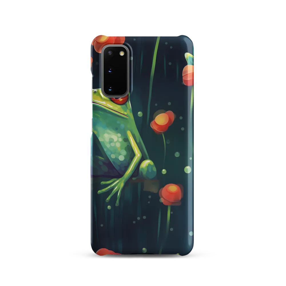 Playful Frogs in a Lush Pond