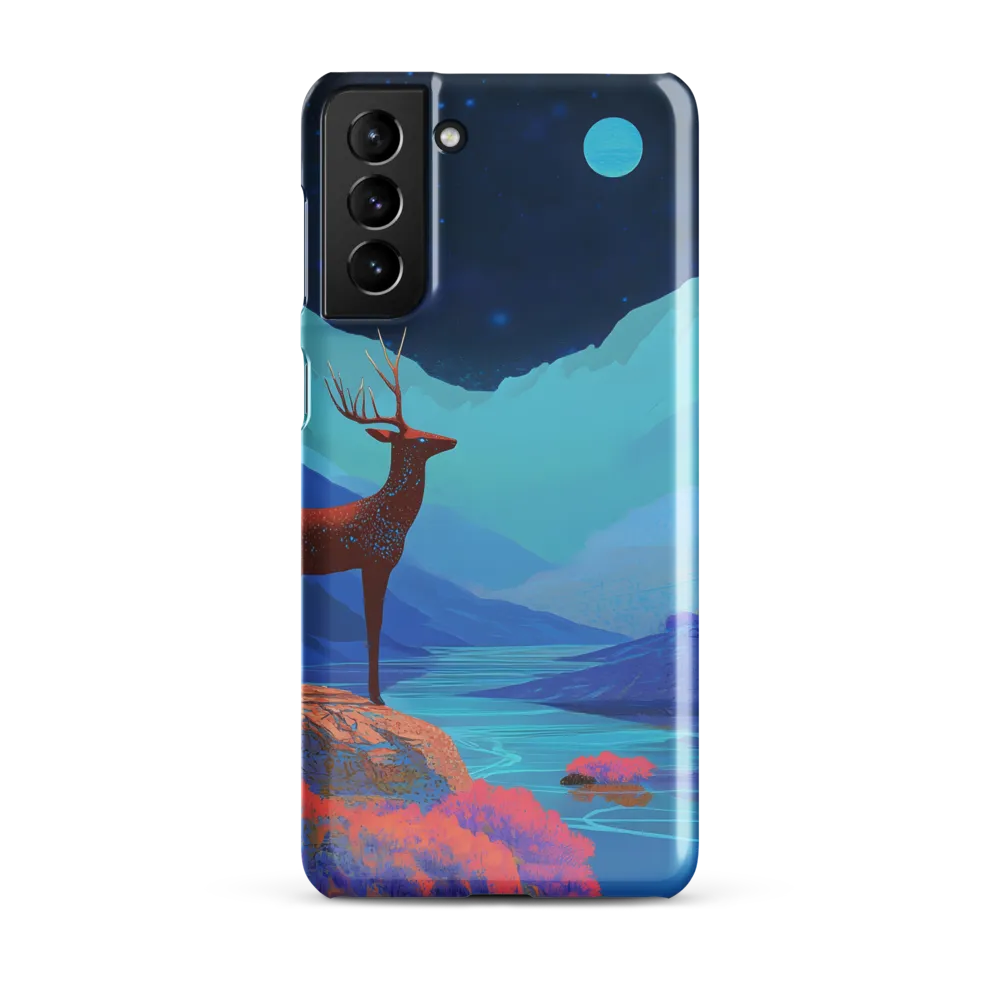 Cosmic Serenity: The Starlit Stag | Phone Case |  S21 Plus | Snap Case | Glossy