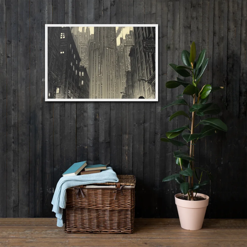 Echoes of the City | Canvas with White Frame | 24″×36″