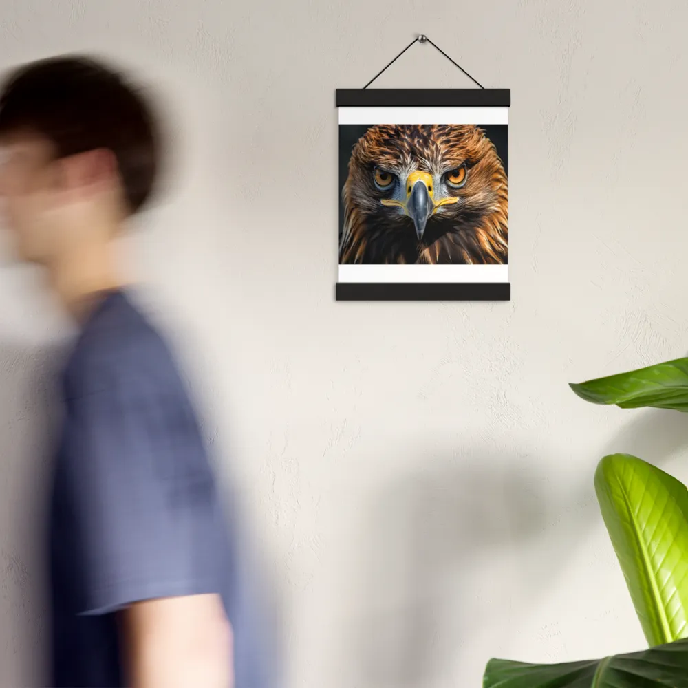 The Intensity of the Eagle | Poster With Black Wood Hanger | 8″×10″