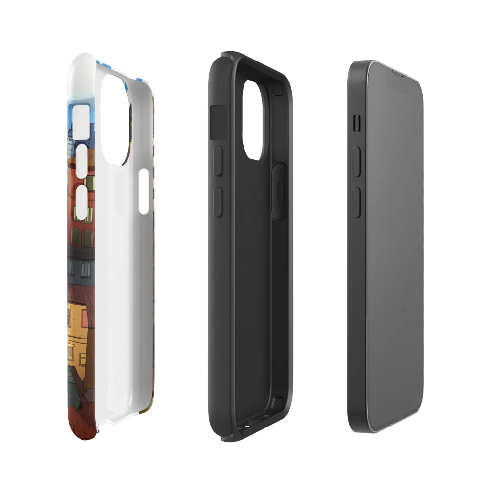 Urban Symphony: A Colorful Cityscape | Phone Case |  13 mini | Tough Case | Matte