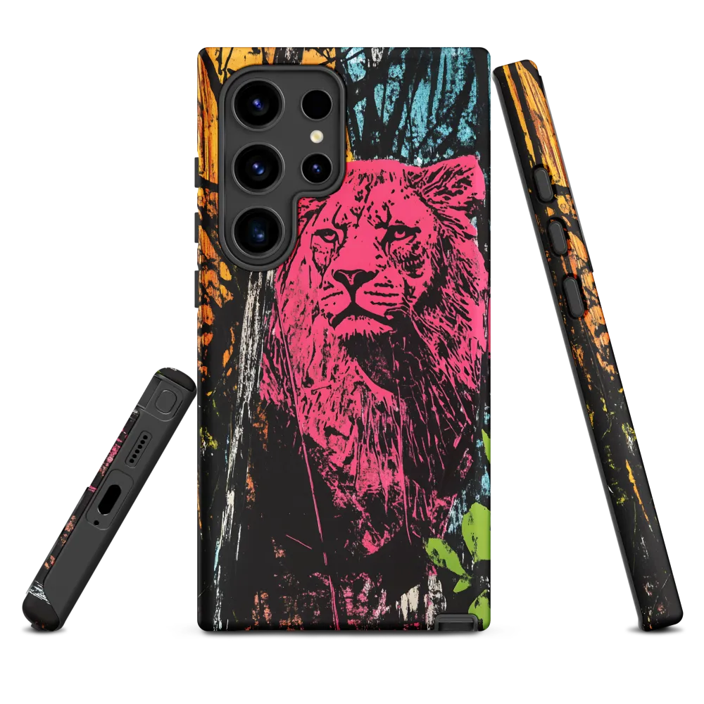 Fierce Vibrance: The Pink Lion