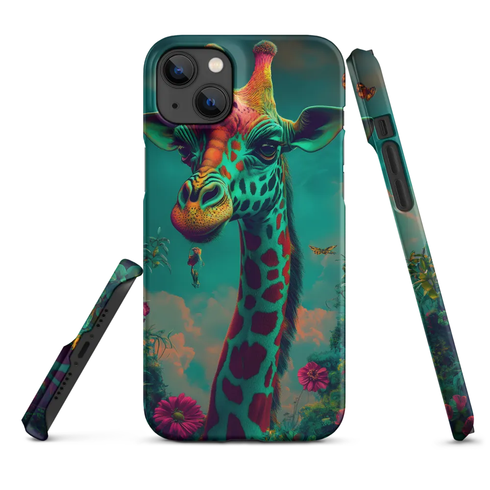 Whimsical Giraffe Among Blossoms