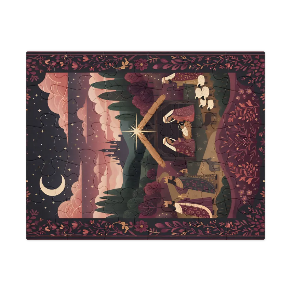 Star Over the Manger 
 Jigsaw Puzzle in Tin Box