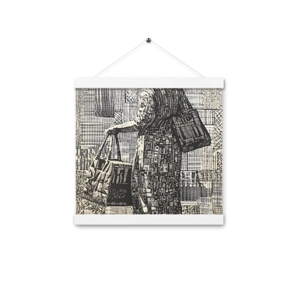 Urban Reflections: A Shopping Narrative | Poster With White Wood Hanger | 12″×12″