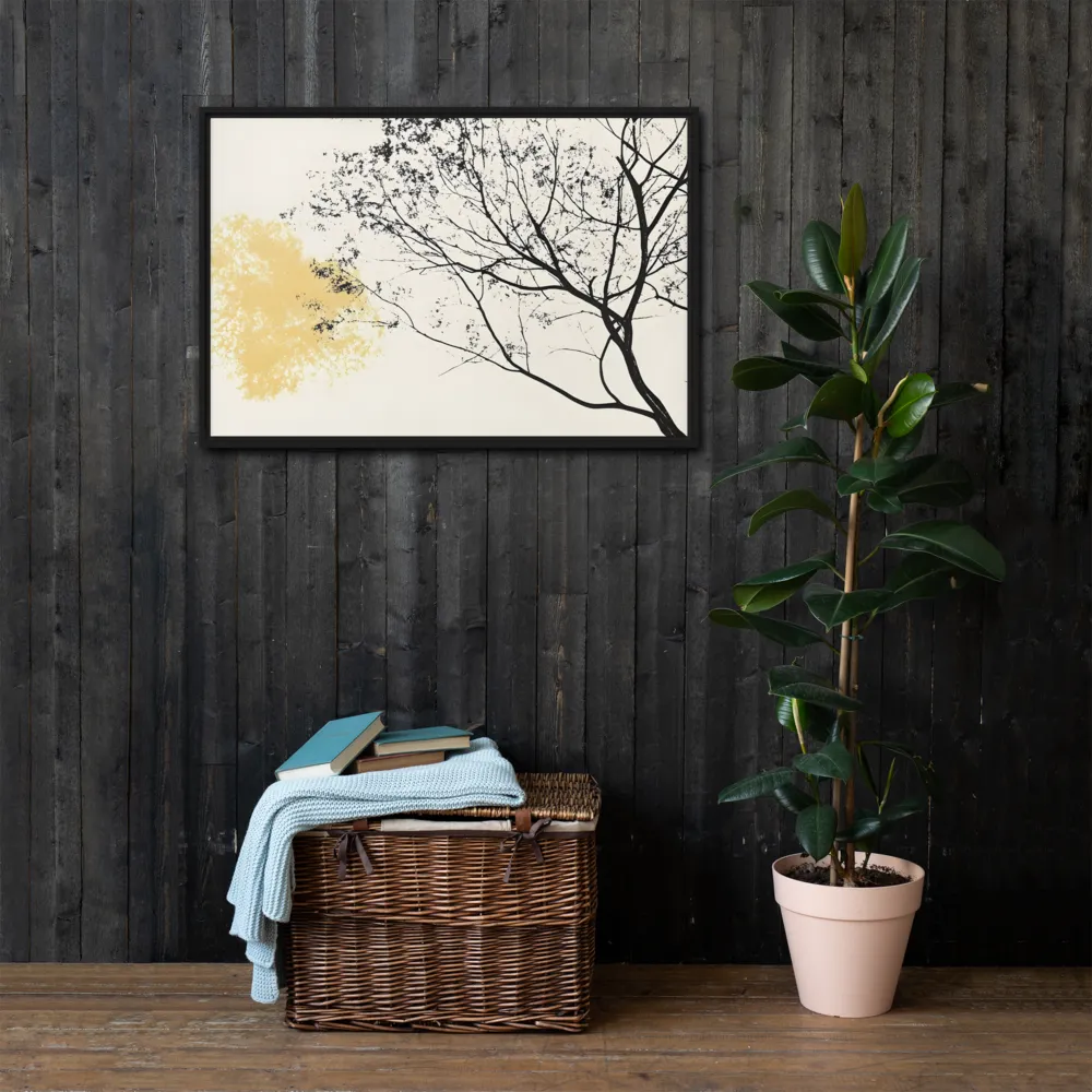 Whispers of Solitude | Canvas with Black Frame | 24″×36″