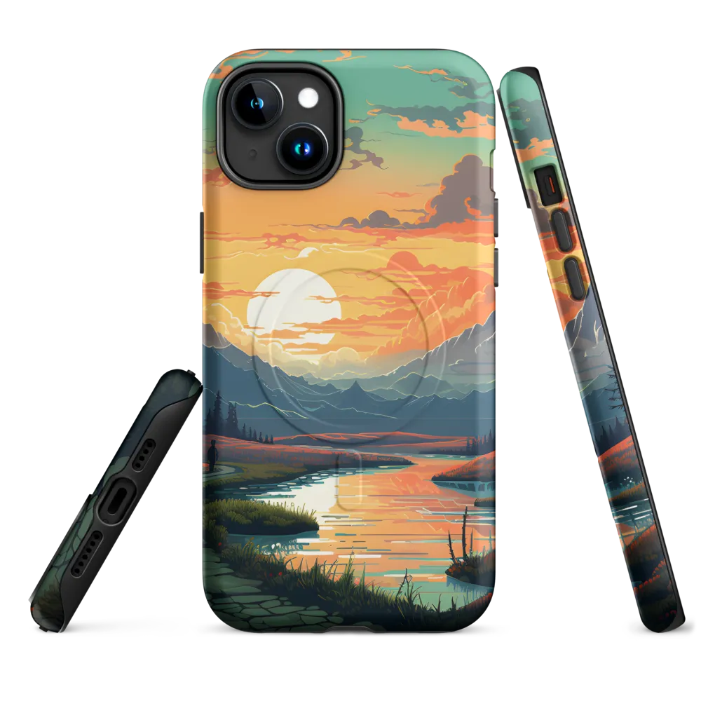 Serenity at Dusk | Phone Case |  15 Plus | MagSafe® Tough Case | Matte