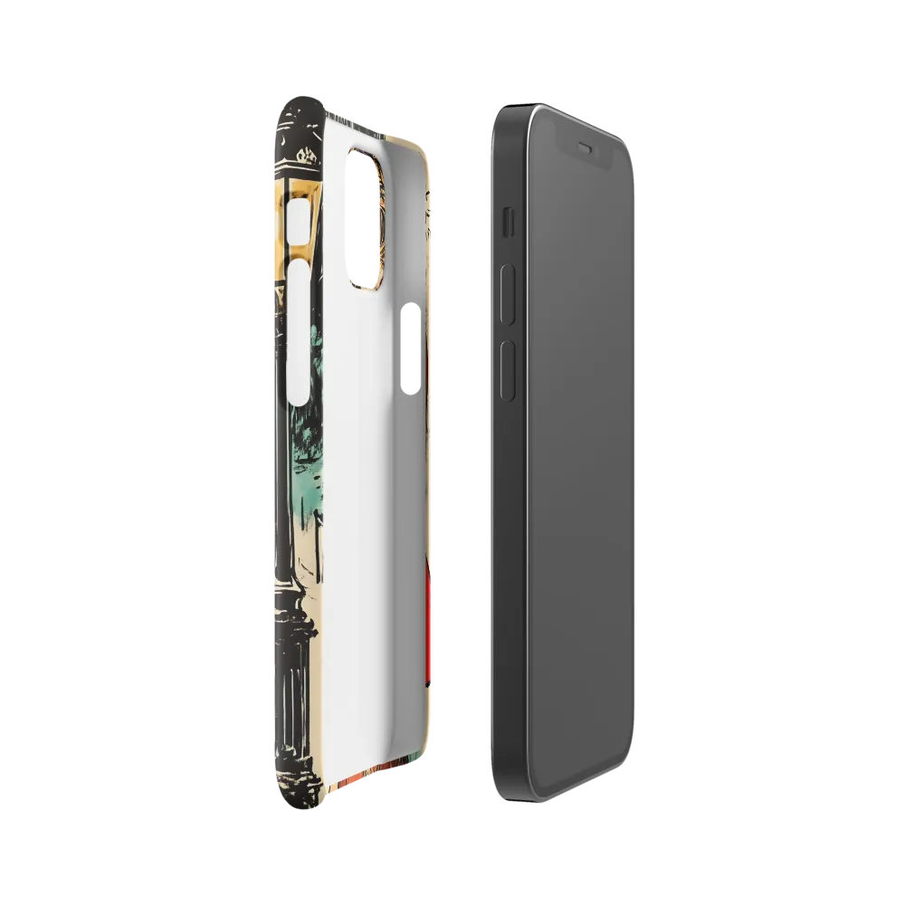 Winter Glamour in Red | Phone Case |  12 Mini | Snap Case | Glossy