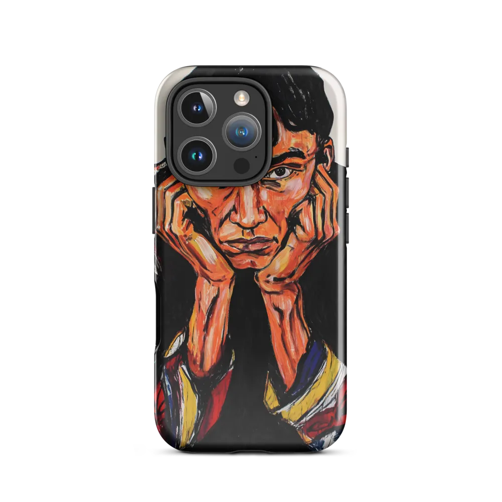 Contemplative Intensity: An Expressionist Portrait