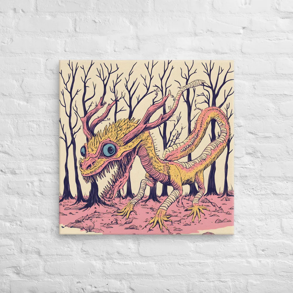 The Enigmatic Dragon of the Desolate Forest | Canvas | 28″×28″