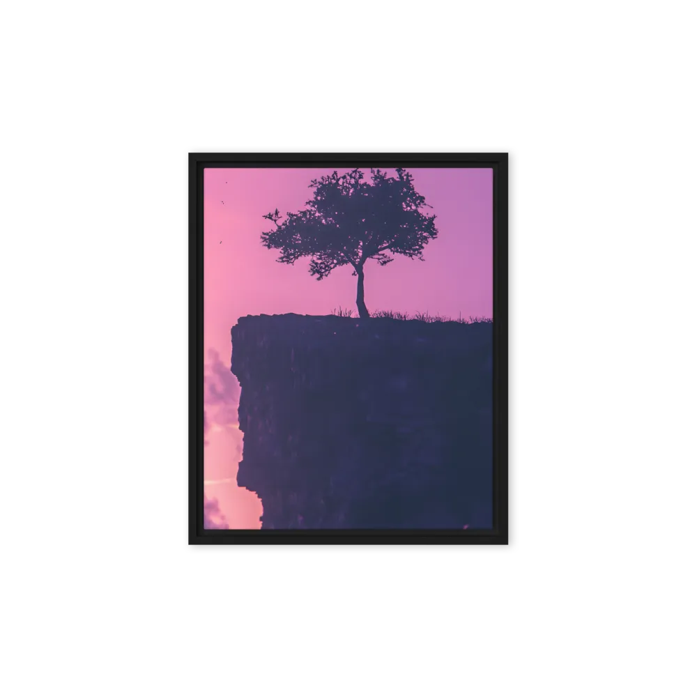 Solitude on the Edge | Canvas with Black Frame | 8″×10″