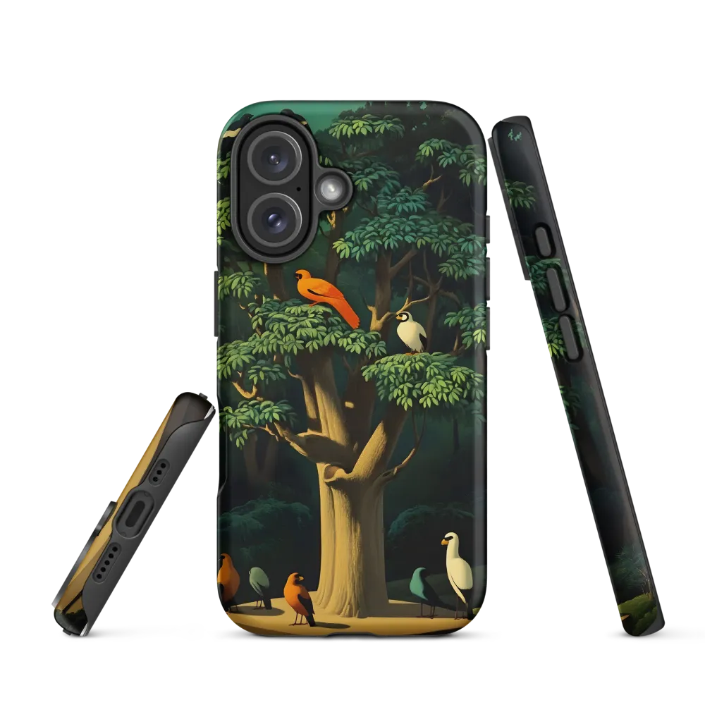 Harmony in Color: A Surreal Bird Symphony | Phone Case |  16 | Tough Case | Matte