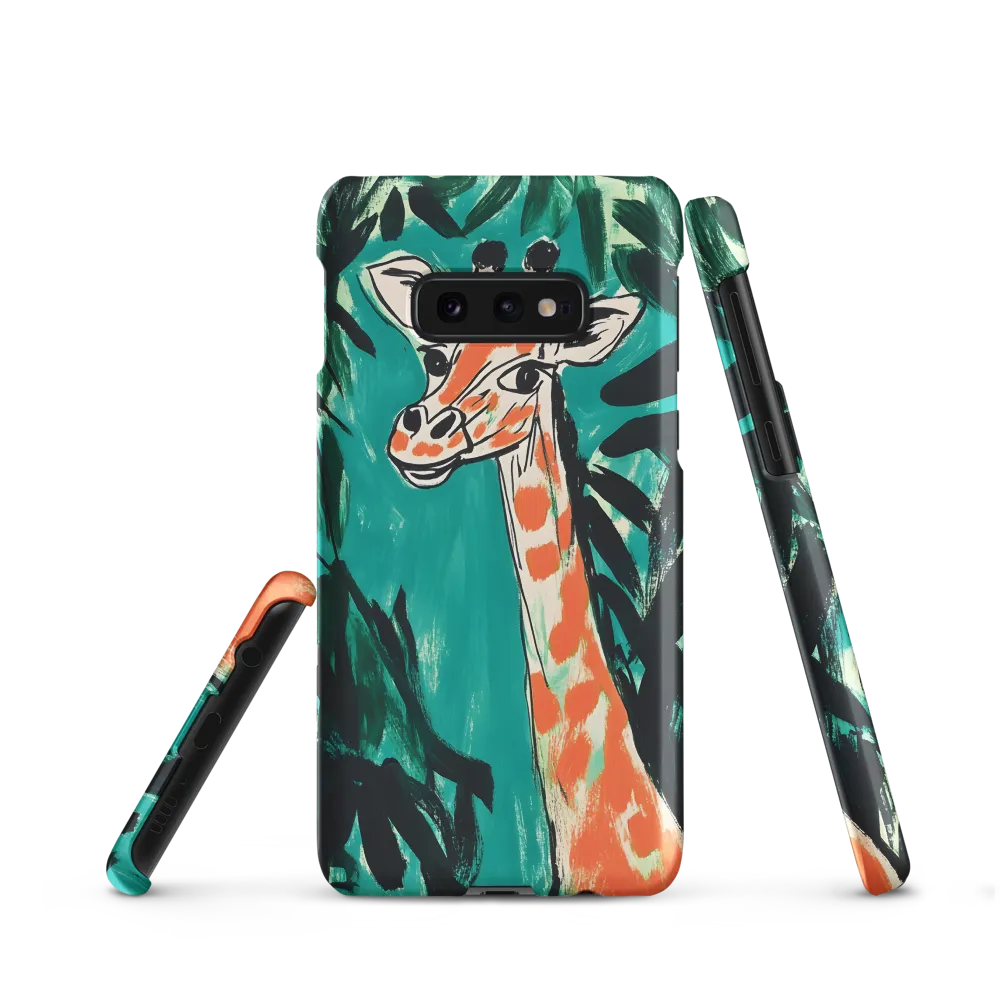 Curious Giraffe in Lush Greenery | Phone Case |  S10e | Snap Case | Matte