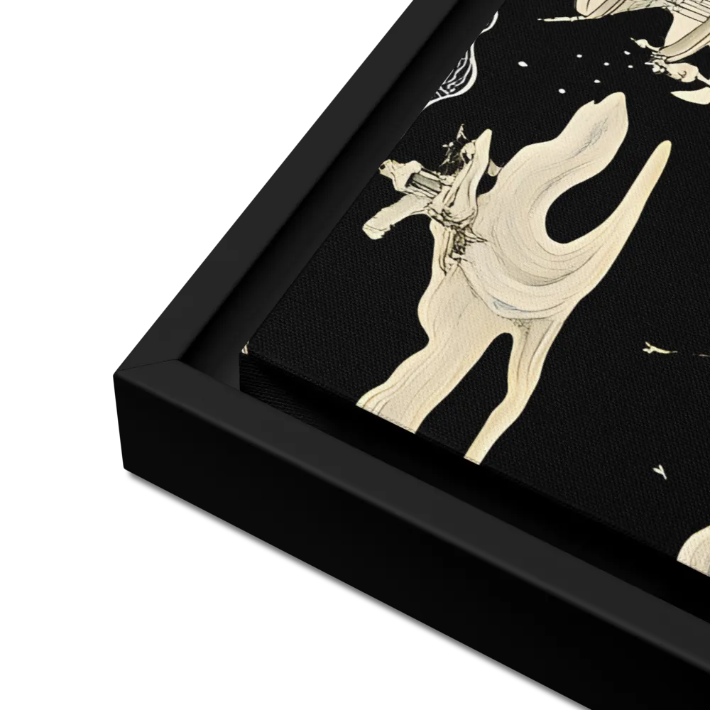 Whispers of the Pagoda | Canvas with Black Frame | 18″×24″