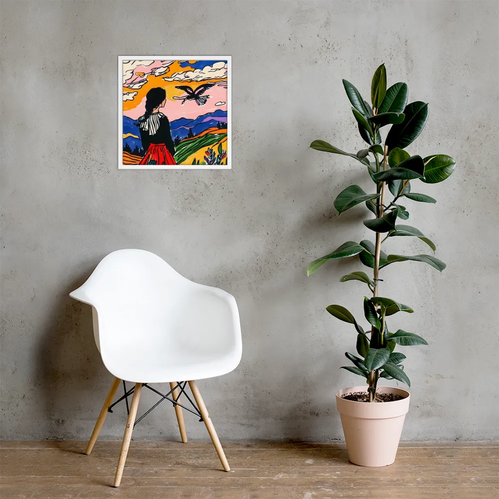 A Journey into Freedom | Poster with White Frame | 18″×18″