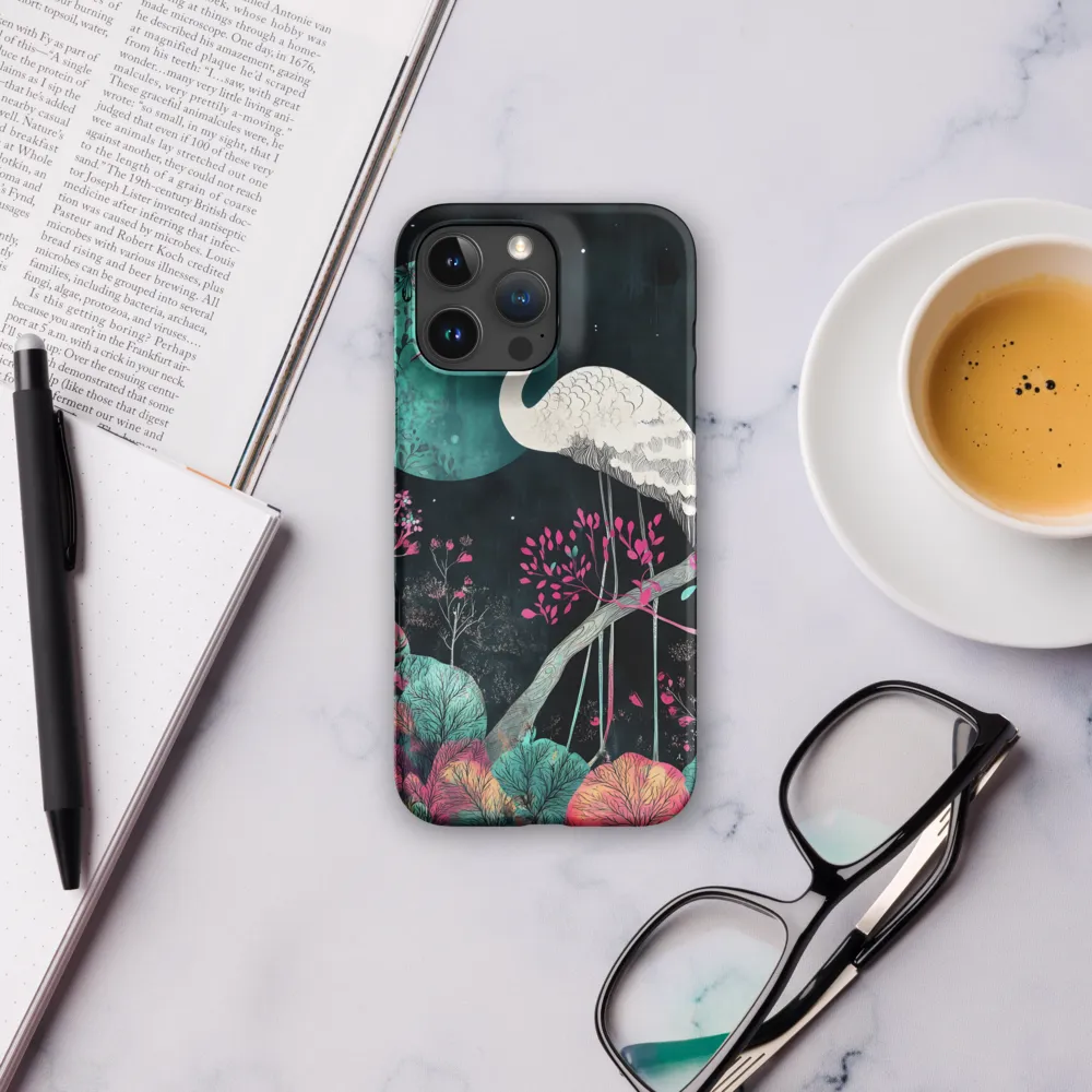 Ethereal Presence: Heron in a Floral Dreamscape
