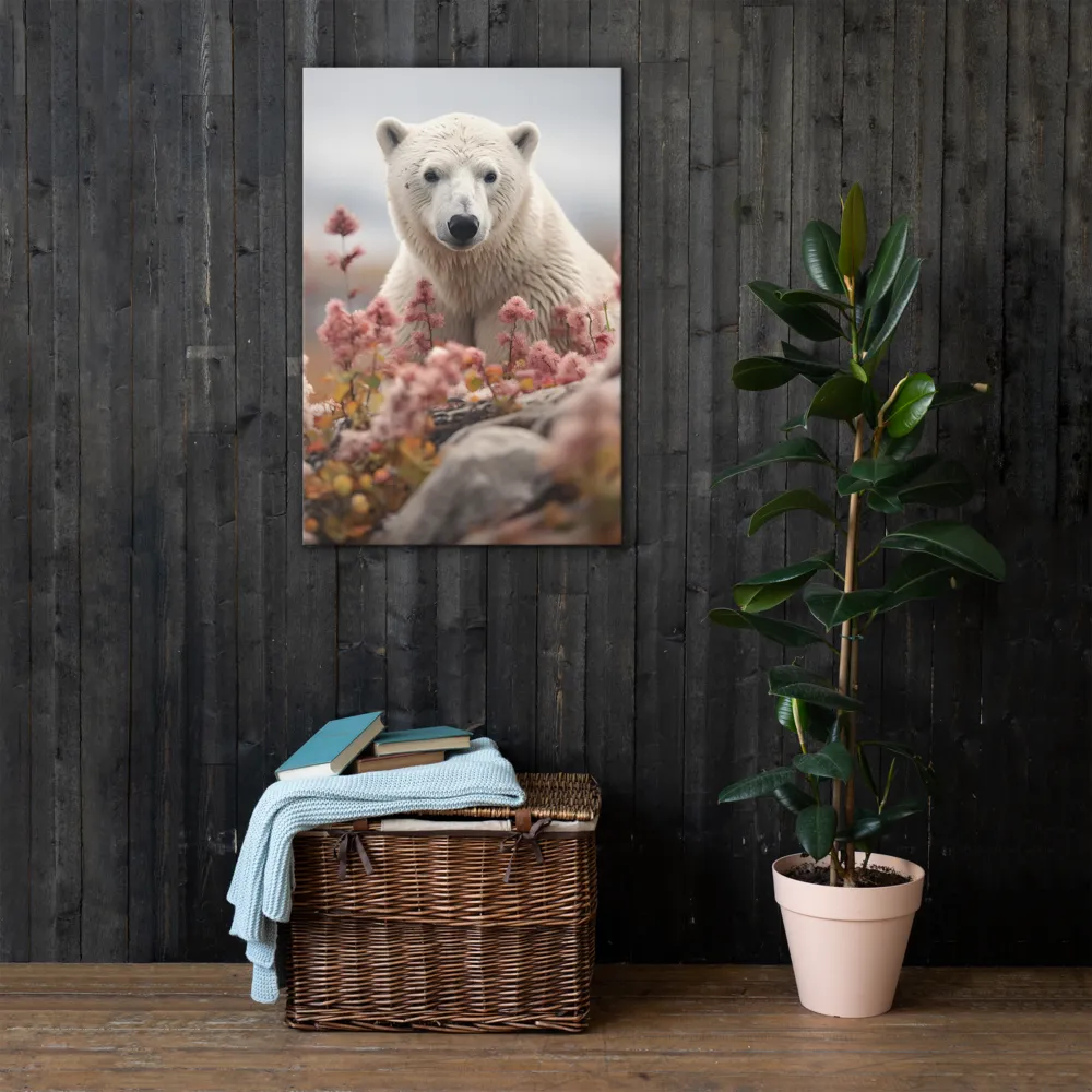 Curiosity Among Blooms: The Polar Bear