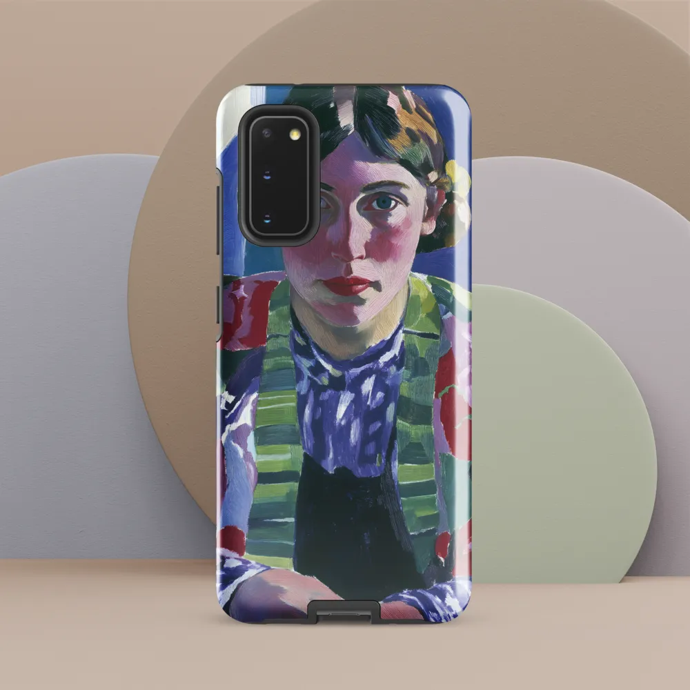 Vibrant Gaze: A Modernist Portrait