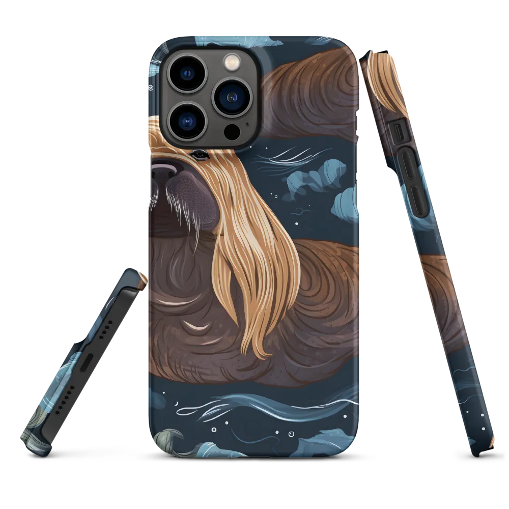 Whimsical Walruses in Deep Blue