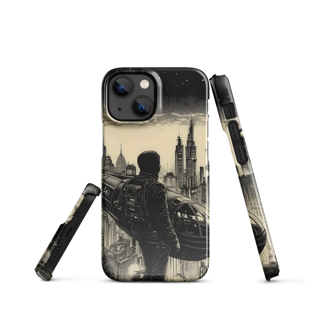 Pilot of the Dystopian Skies | Phone Case |  13 Mini | Snap Case | Glossy
