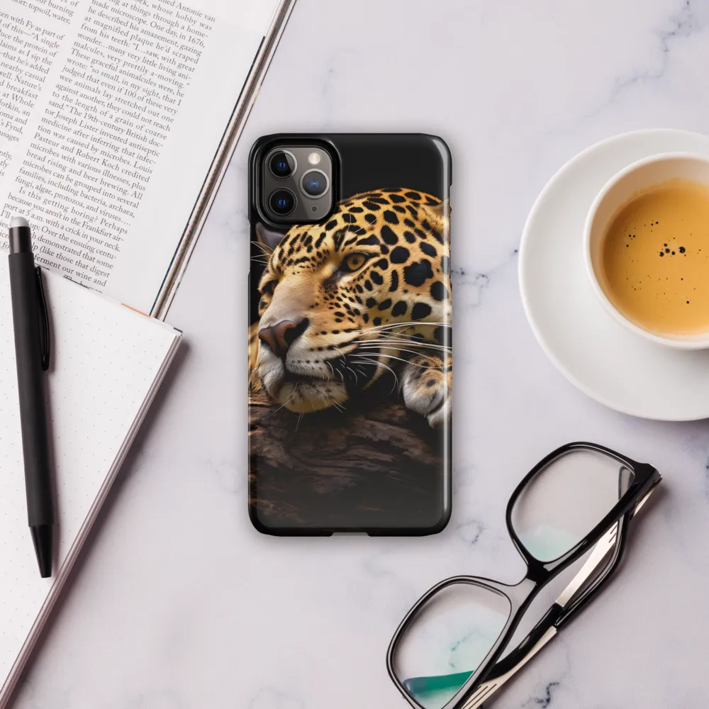 Tranquil Majesty: The Resting Leopard | Phone Case |  11 Pro Max | Snap Case | Glossy