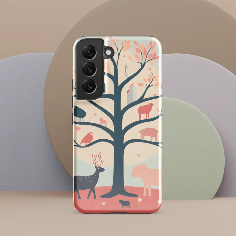 Whimsical Tree with Playful Creatures