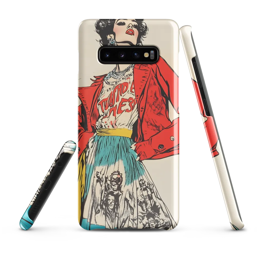 Vibrant Elegance: A Pop Art Fashion Statement | Phone Case |  S10 Plus | Snap Case | Glossy