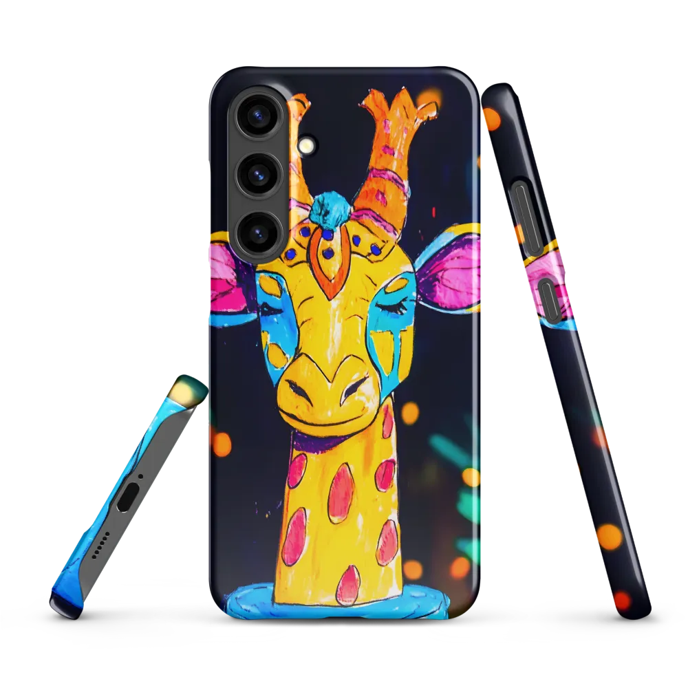Whimsical Giraffe in Vibrant Colors