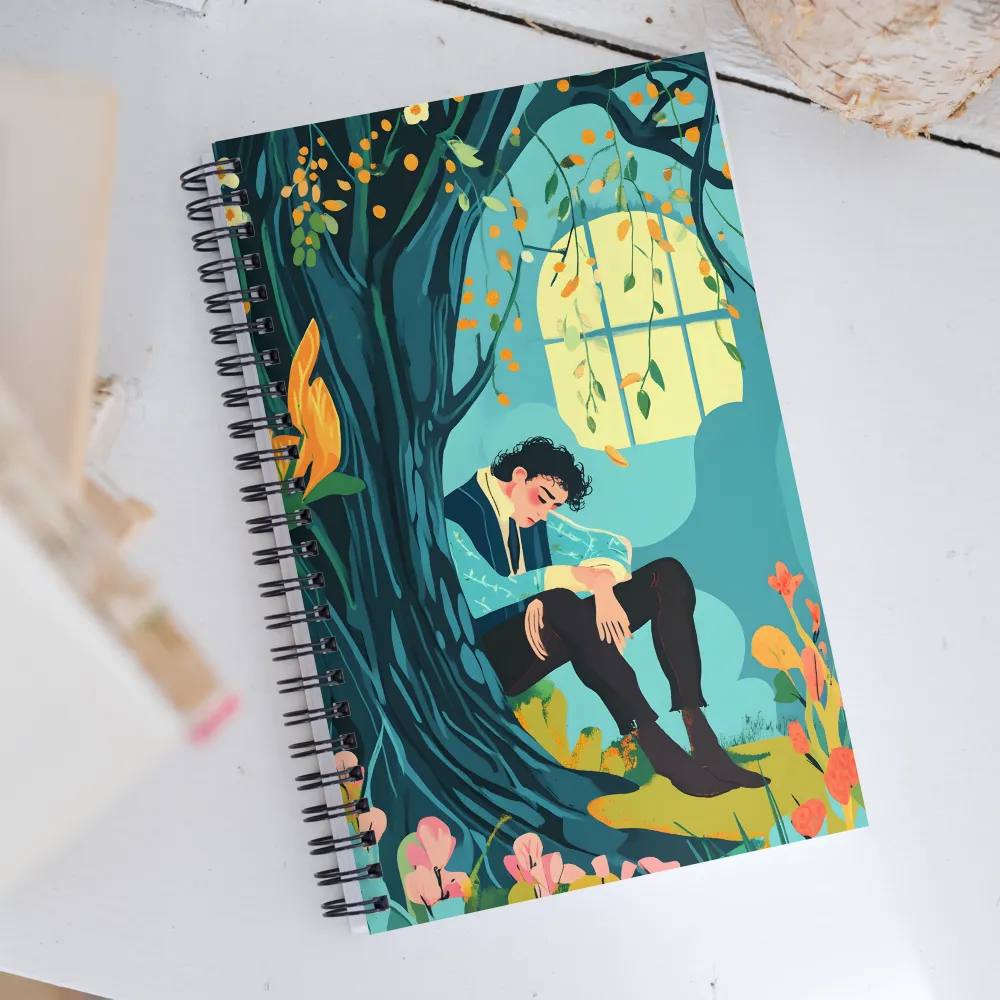 Reflections Under the Tree | Spiral Notebook