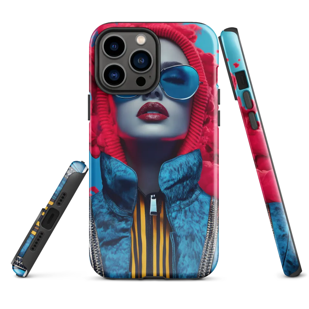 Bold Elegance in Digital Fashion | Phone Case |  13 Pro Max | Tough Case | Glossy