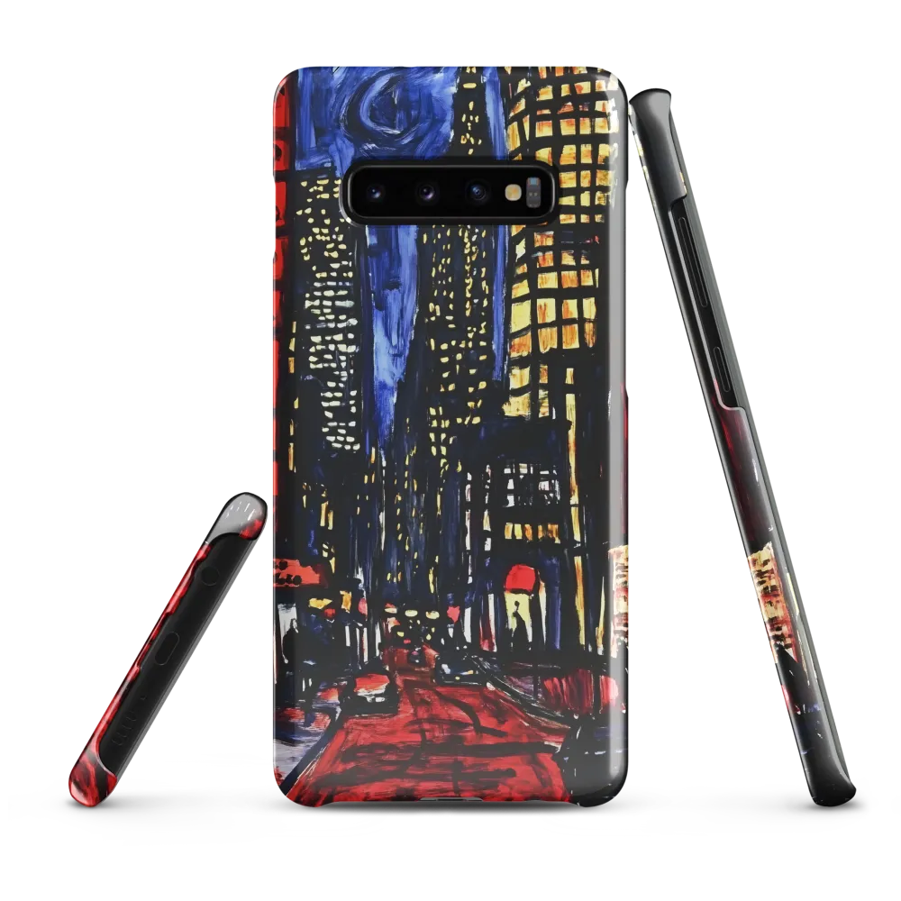 Urban Nightscape: A Journey Through Neon Lights | Phone Case |  S10 Plus | Snap Case | Glossy