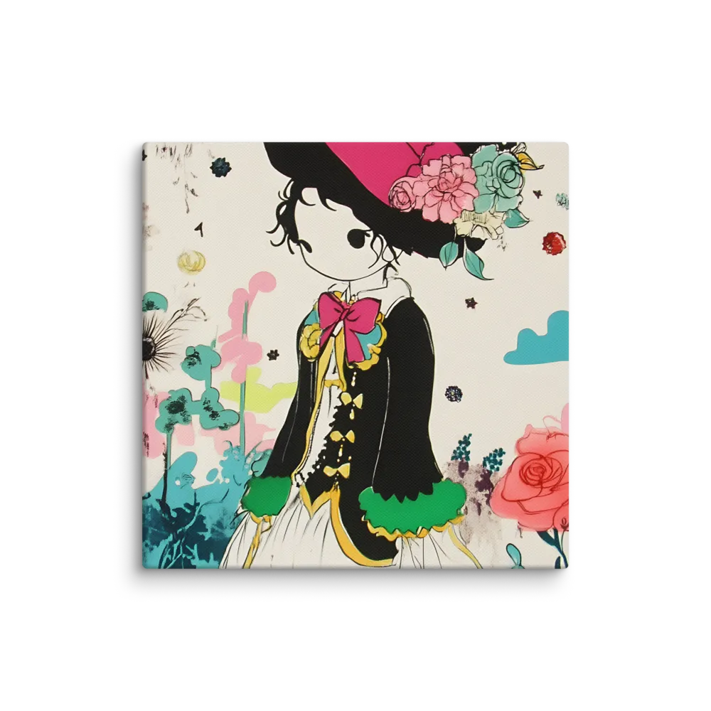 Whimsical Garden Reverie | Canvas | 14″×14″