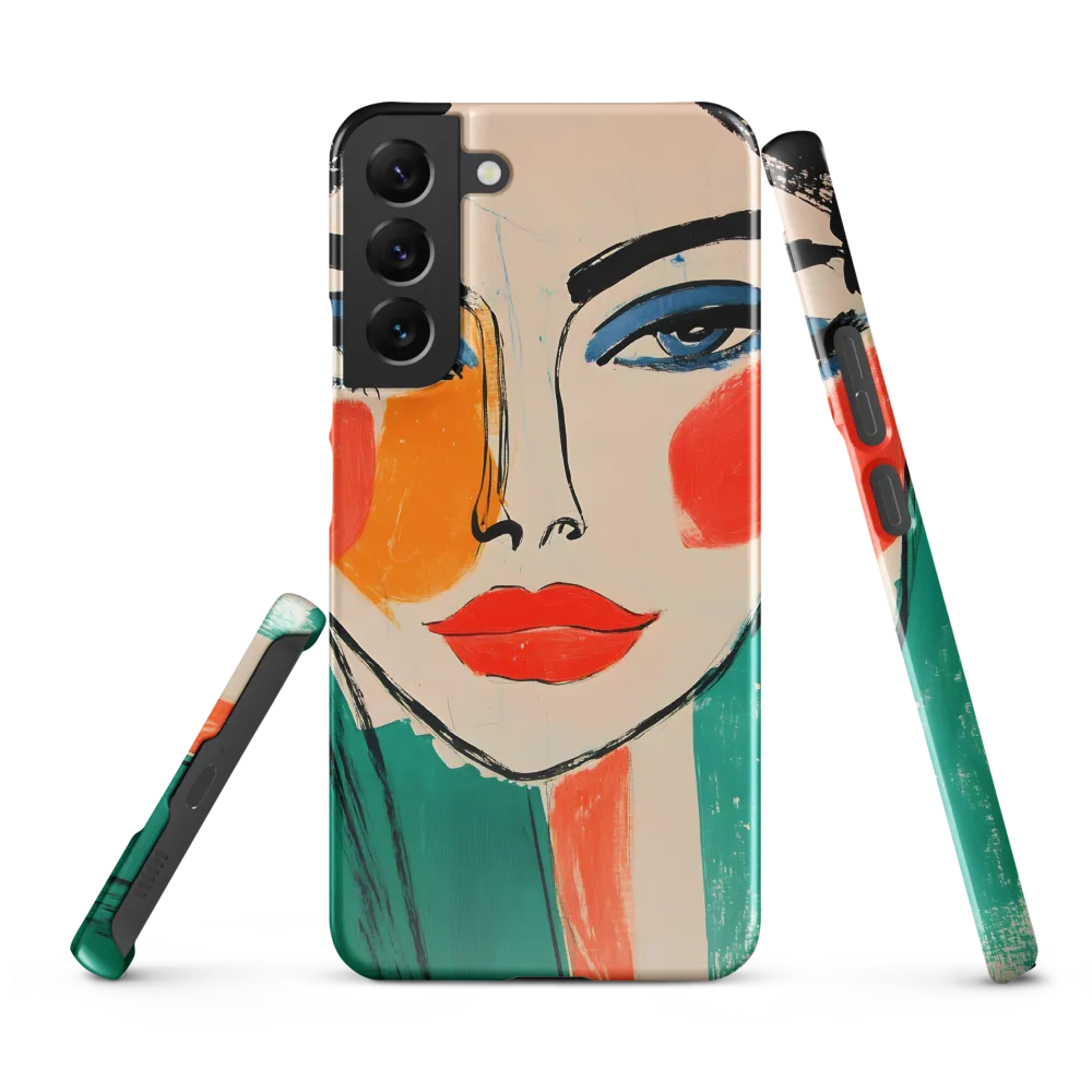 Vivid Portrait of a Modern Muse | Phone Case |  S22 Plus | Snap Case | Glossy