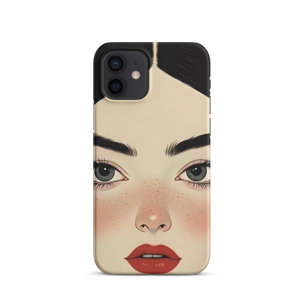 Serenity Captured: A Modern Portrait | Phone Case |  12 | Snap Case | Matte