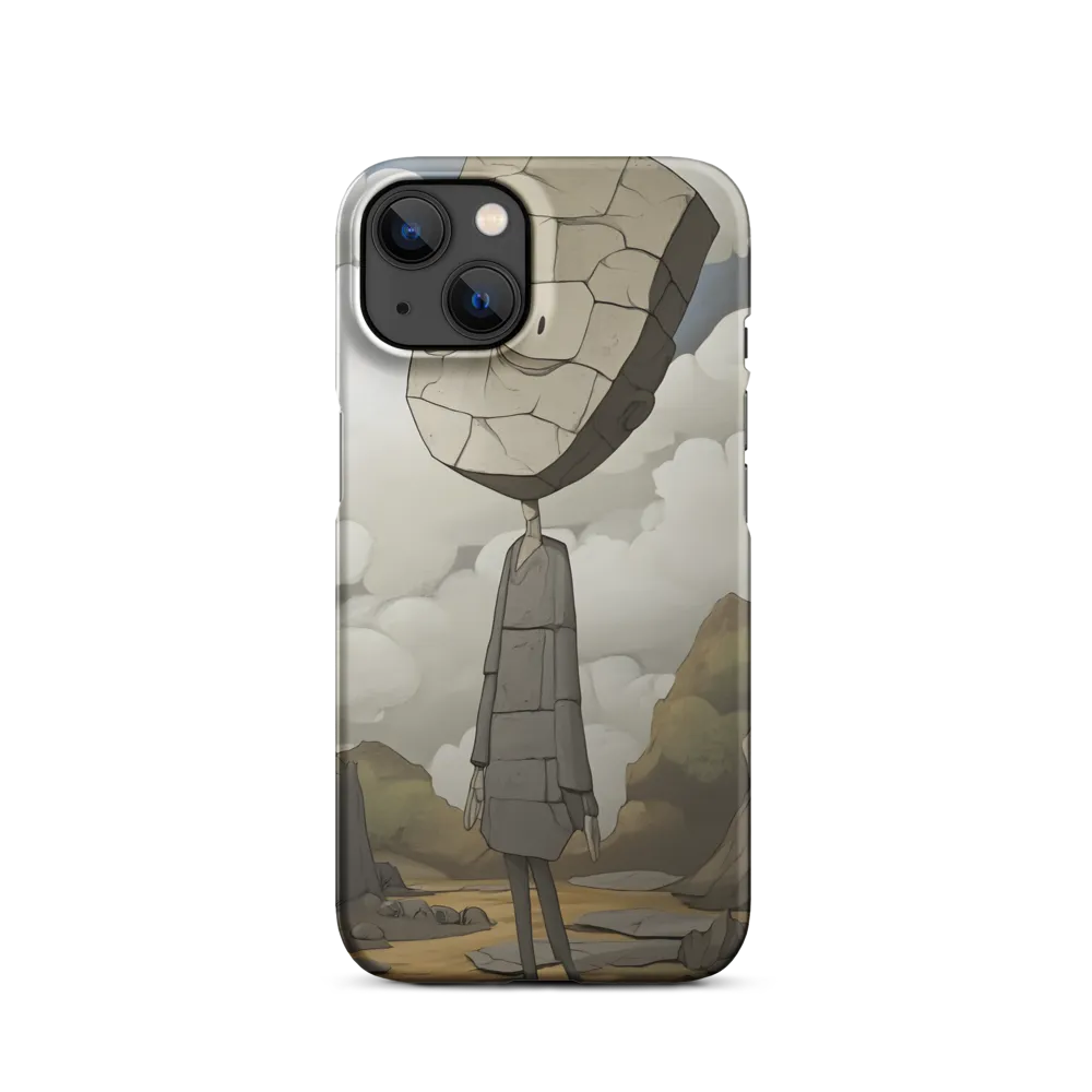 Whimsical Stone Figure in a Rocky Landscape | Phone Case |  13 | Snap Case | Matte