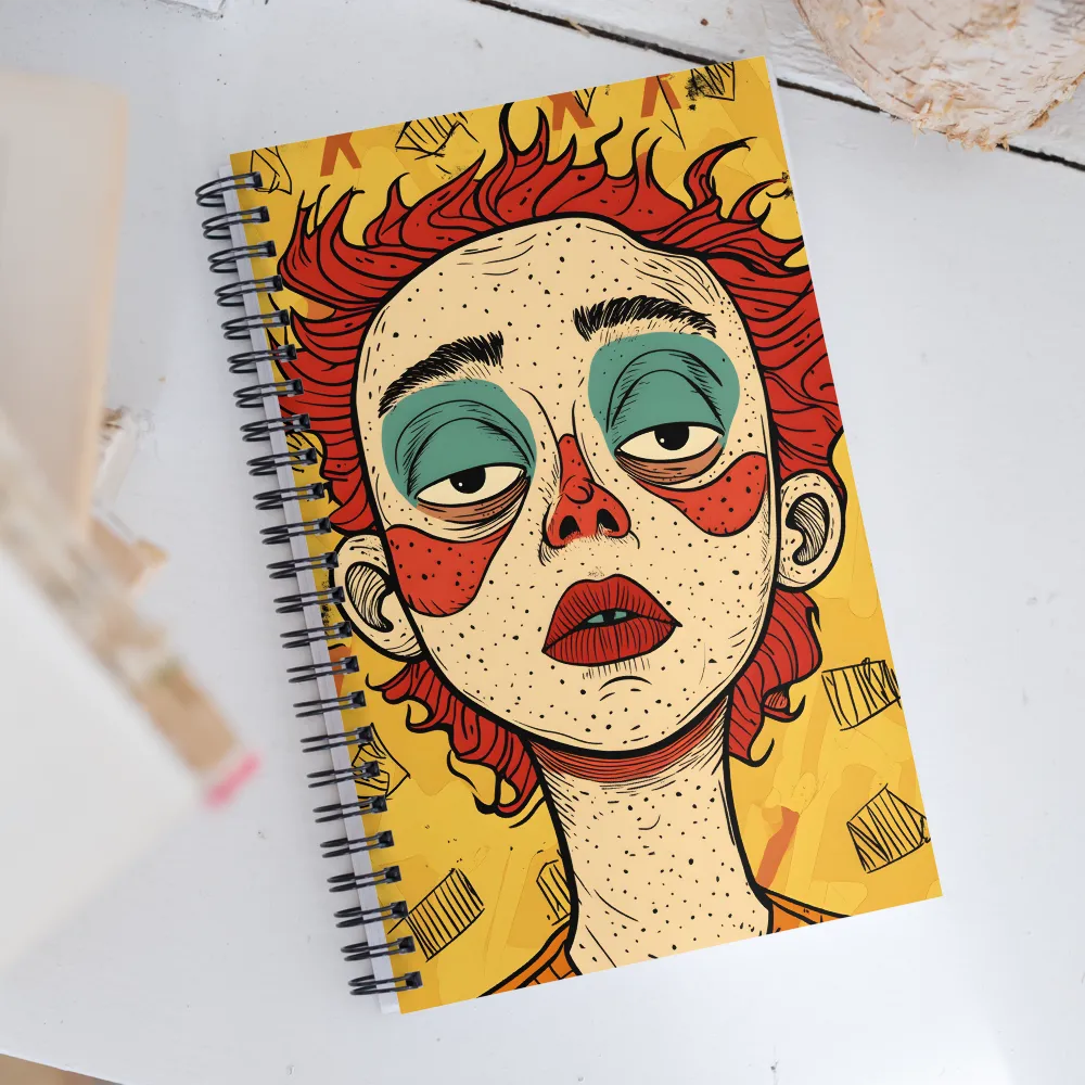 Contemplative Clown | Spiral Notebook