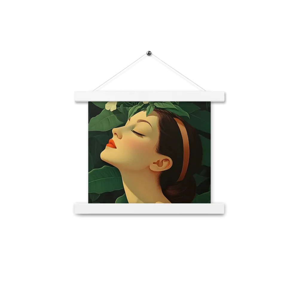 Serenity in Bloom | Poster With White Wood Hanger | 10″×10″
