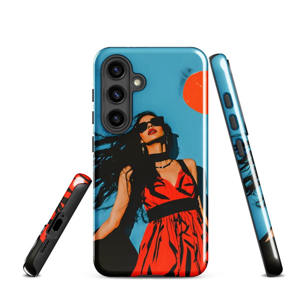 Turquoise Sun — Woman in Red Dress