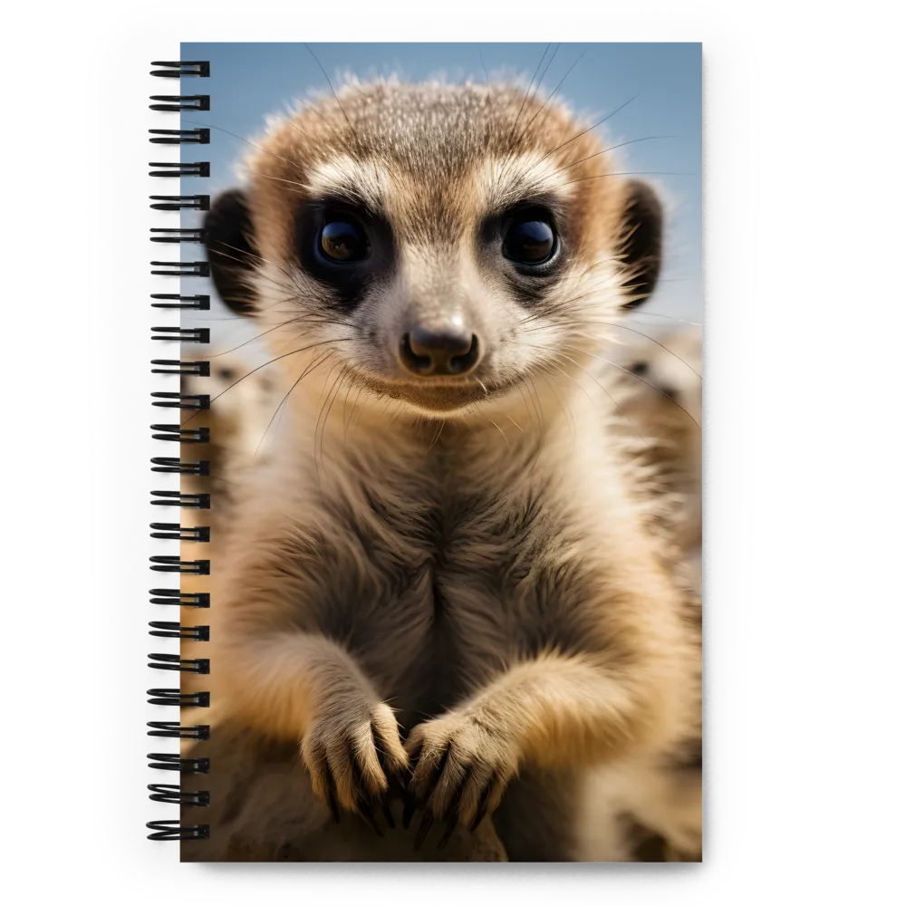 Curious Stance: The Meerkat's Gaze | Spiral Notebook