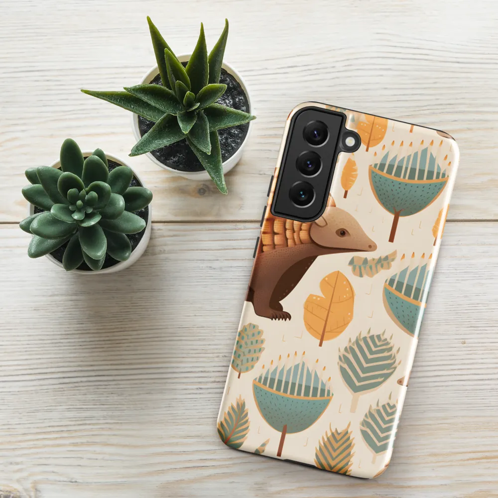 Pangolins in a Whimsical Habitat | Phone Case |  S22 Plus | Tough Case | Glossy