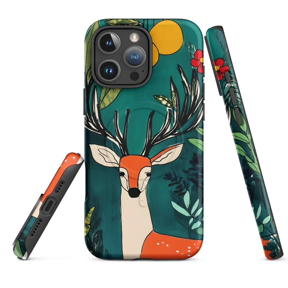 Nature's Embrace: The Majestic Deer | Phone Case |  16 Pro Max | MagSafe® Tough Case | Matte