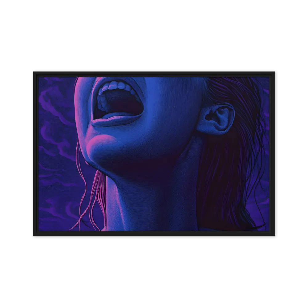 Echoes of Anguish | Canvas with Black Frame | 20″×30″