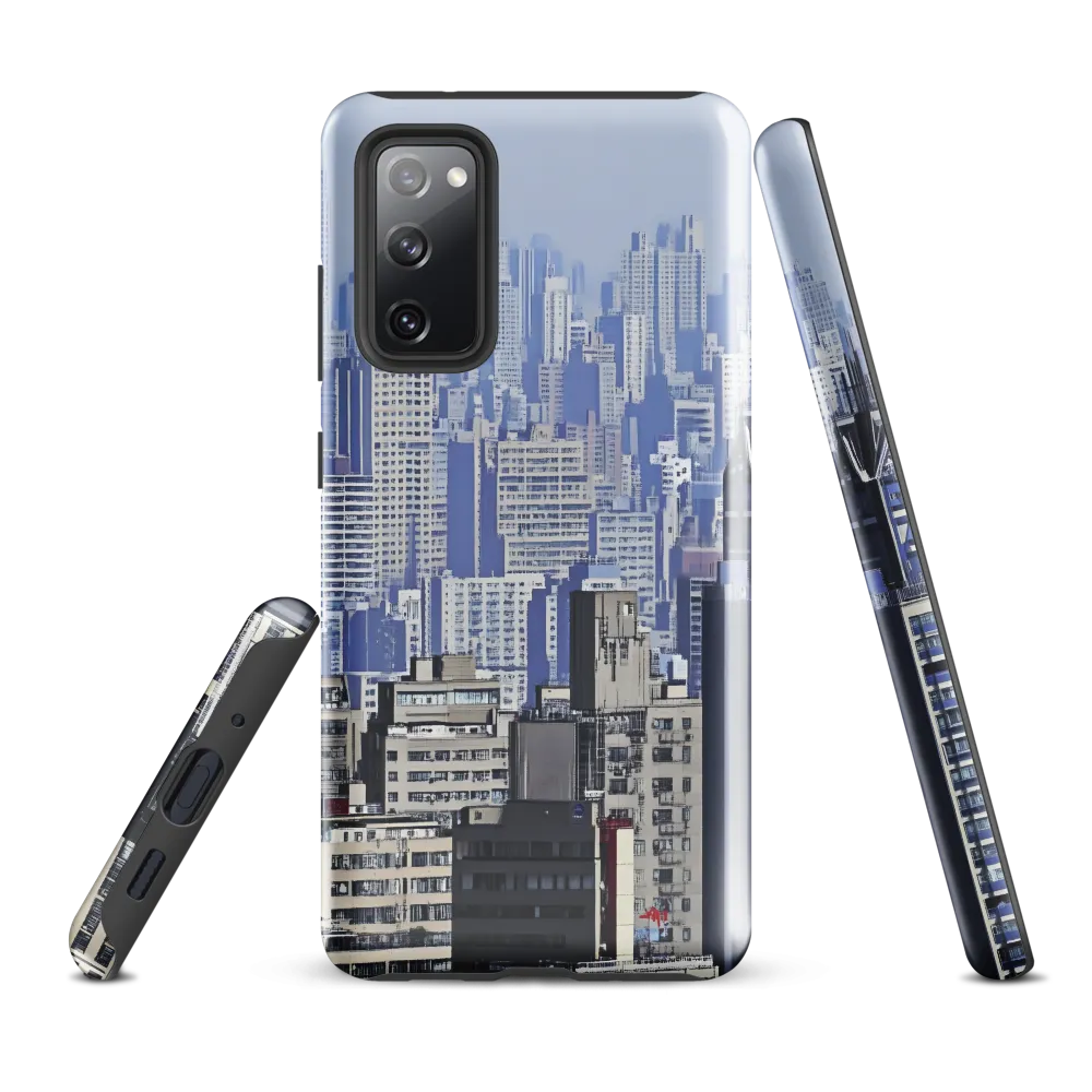 Urban Symphony: A Cityscape in Blues and Grays | Phone Case |  S20 FE | Tough Case | Glossy