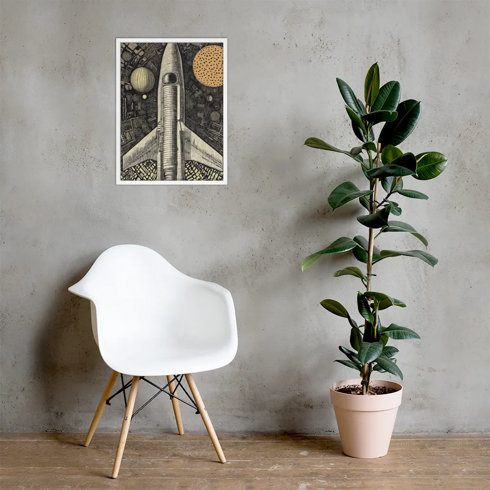 Voyage to the Unknown | Poster with White Frame | 18″×24″