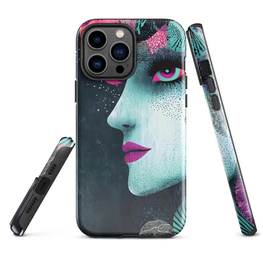 Mystical Beauty in Blue and Pink | Phone Case |  13 Pro Max | Tough Case | Glossy