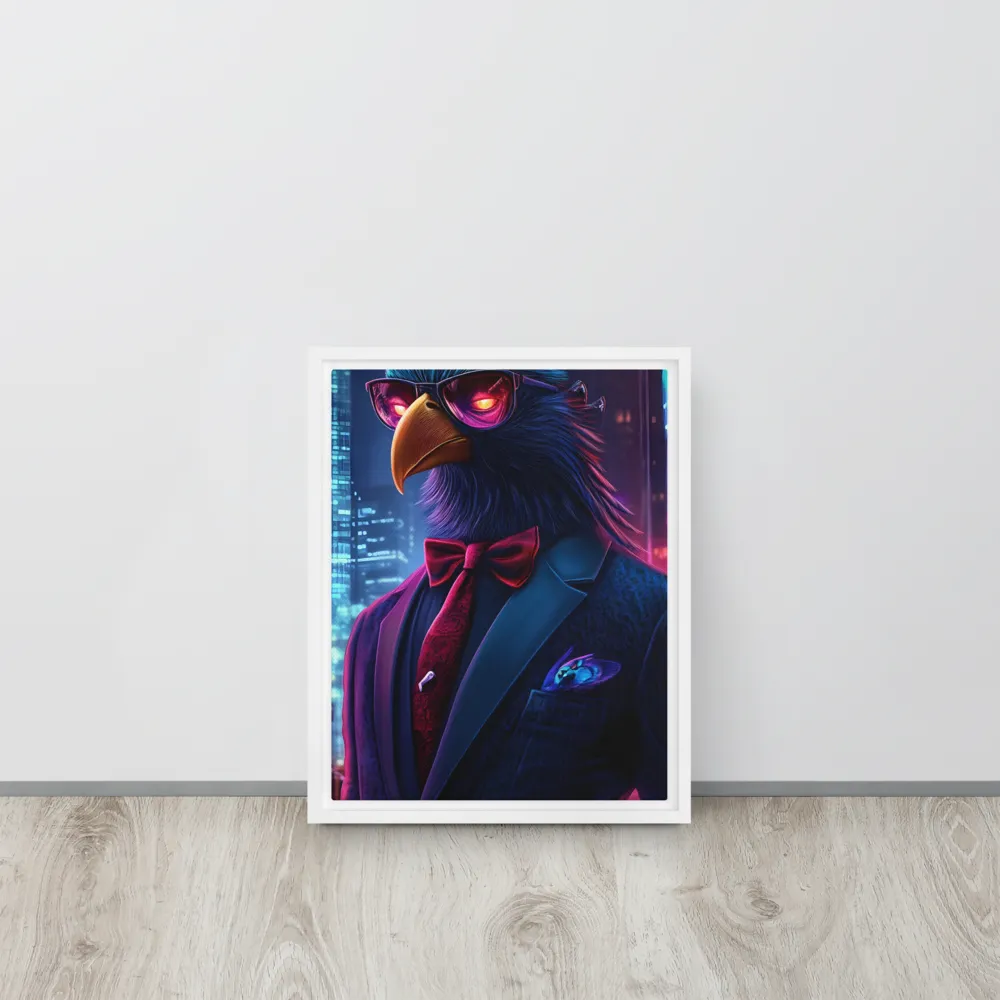 The Dapper Avian | Canvas with White Frame | 11″×14″